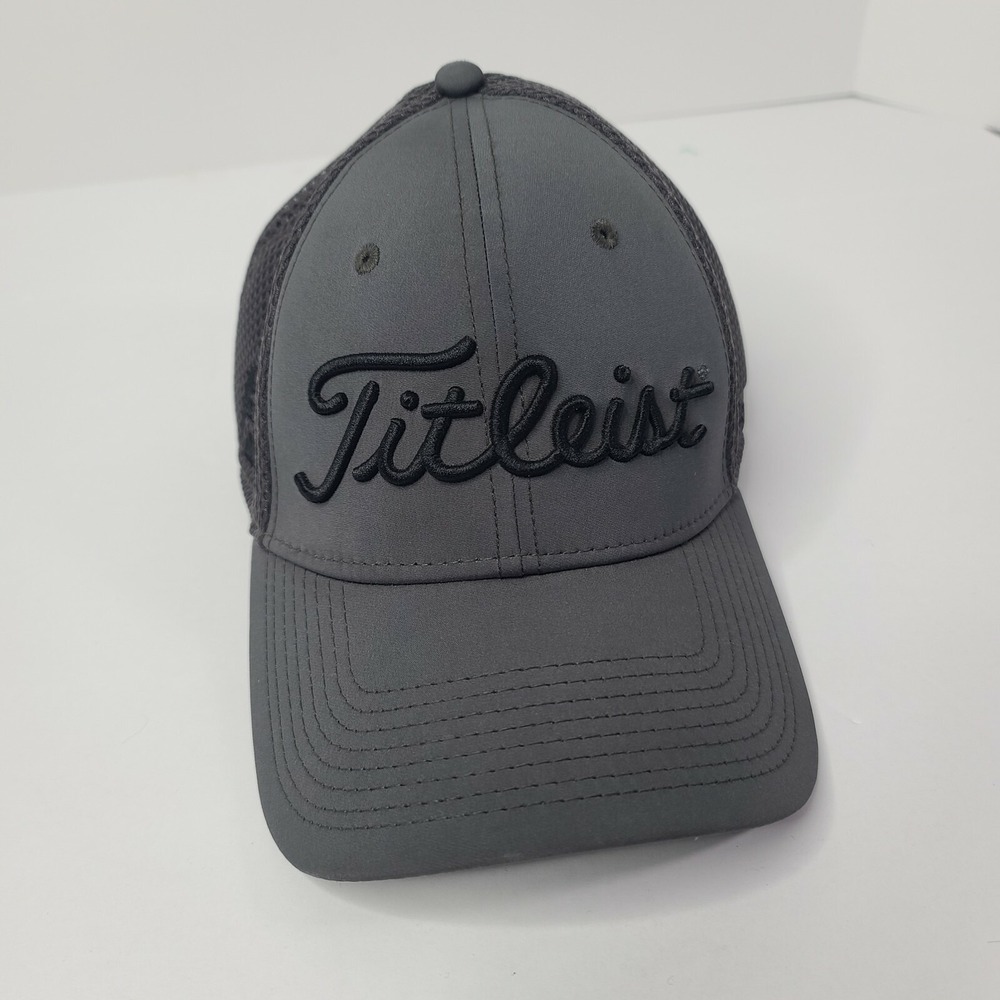 Titleist FootJoy FJ Pro V1 Golf Hat Cap Gray Adjustable Small Medium Mesh Back